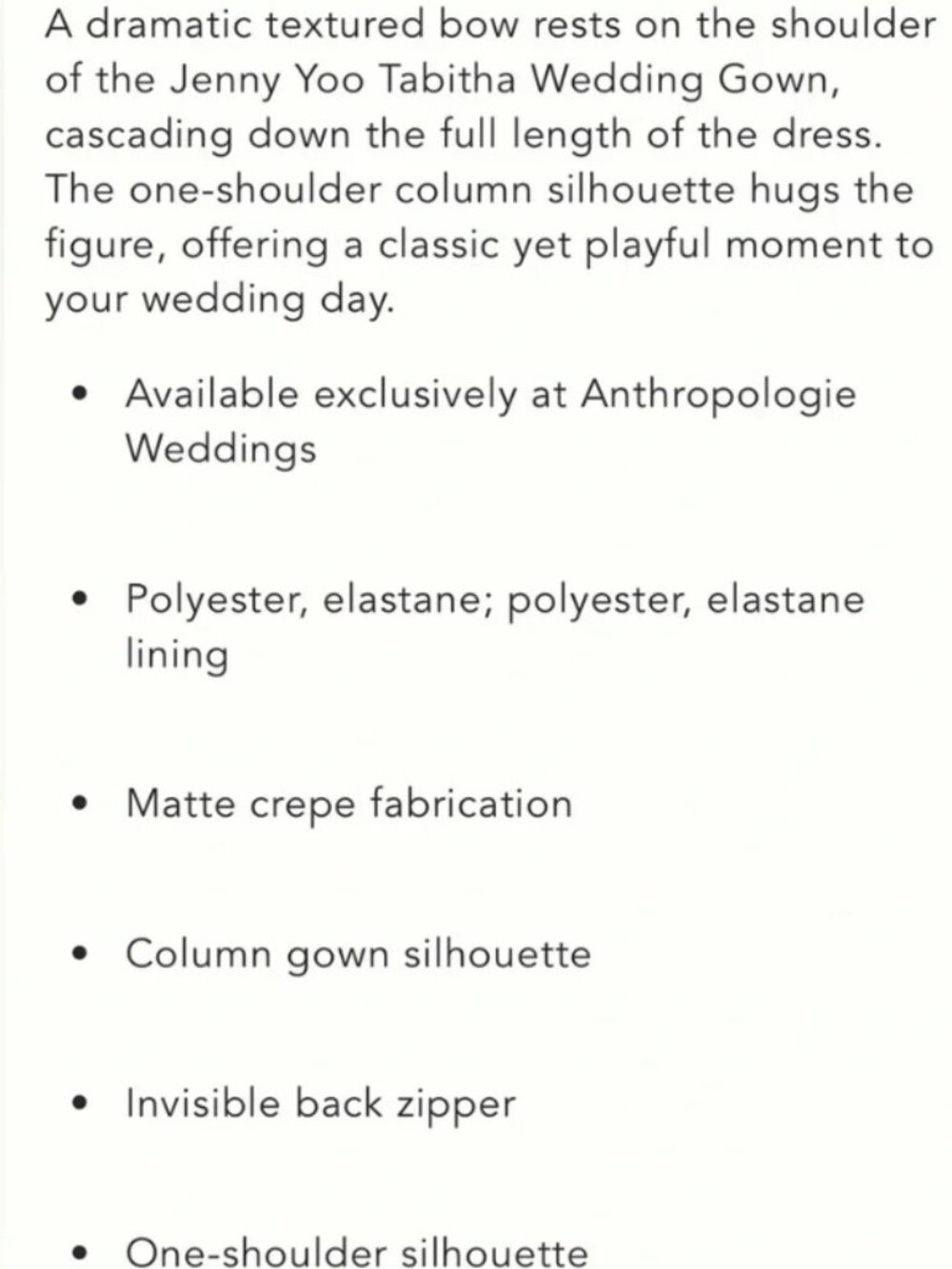 Jenny Yoo Tabitha One-Shoulder Wedding Gown - Picture 5 of 6